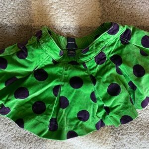 Girl’s 12-18 month Baby Gap green polka dot skirt.